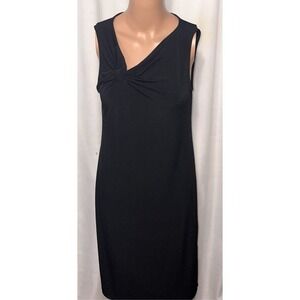 BEAUTIFUL NEW WITH TAGS Chico's Black Side Twist Neck Dress Size 0 (4/6,small)